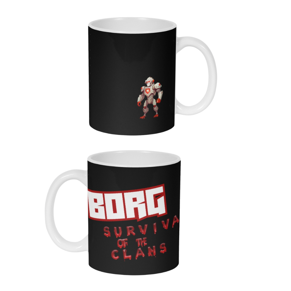 BORG black coffee mug — wrap print